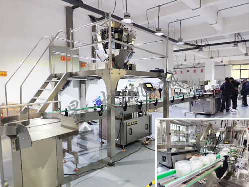 三色糙米罐装颗粒包装机生产线展示